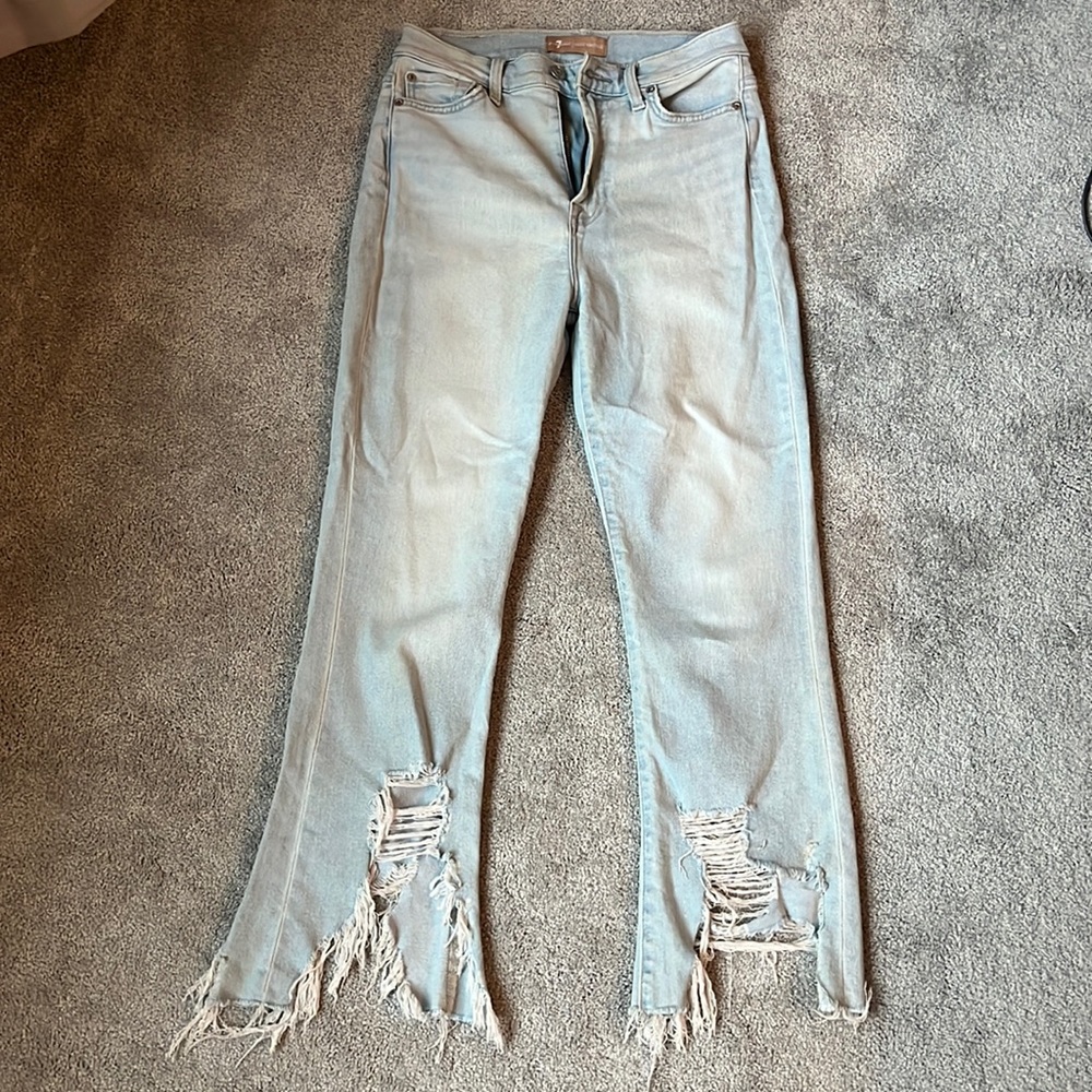 7 for all mankind luxe vintage frayed bottoms